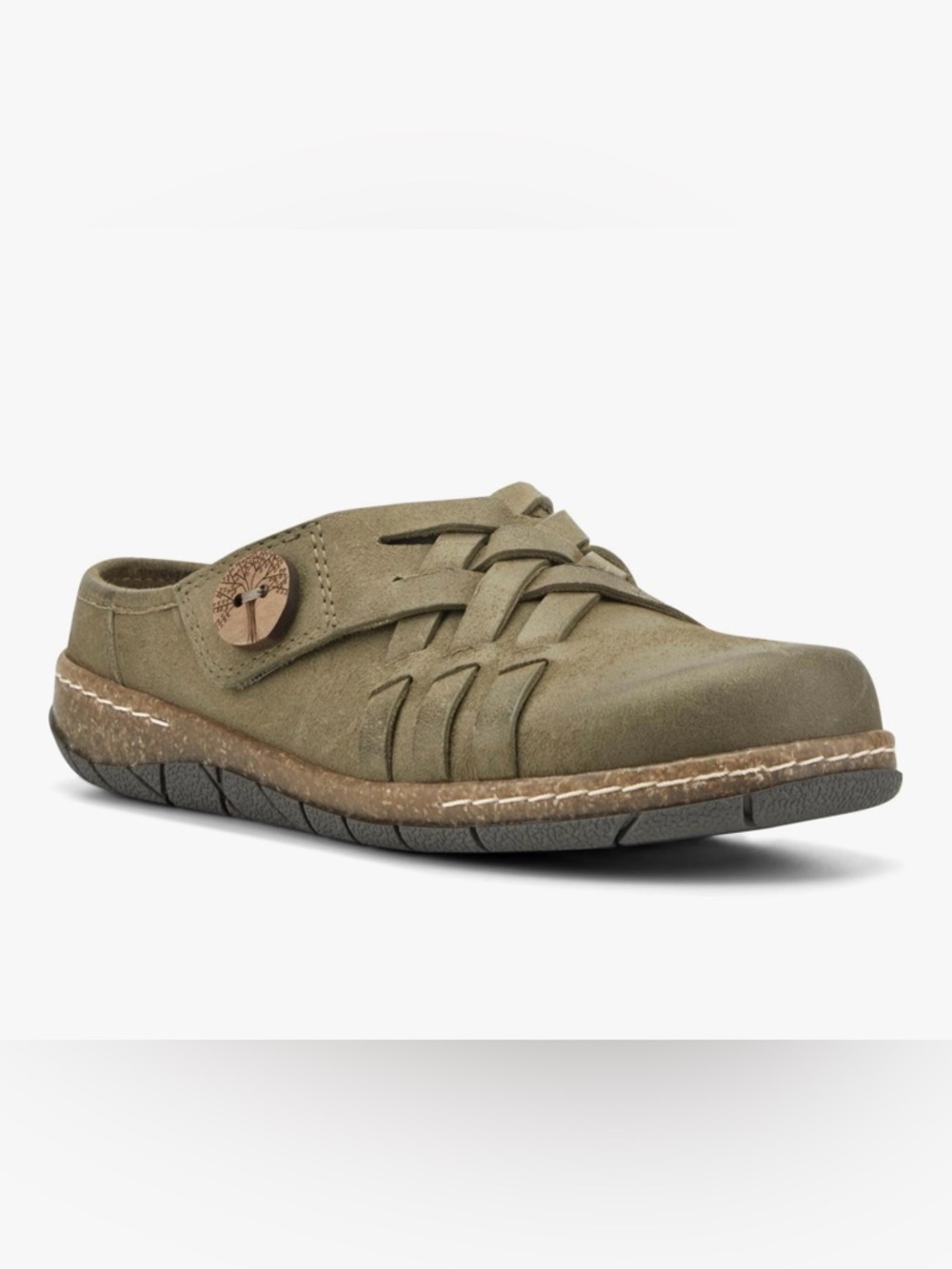 Earth Womens Emis 8 (M) Dark Green Casual Clog
